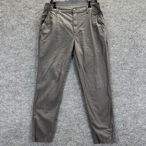 Eddie Bauer Pants Mens 36x32 Gray Stretch Chino Elastic Waist Travel Casual